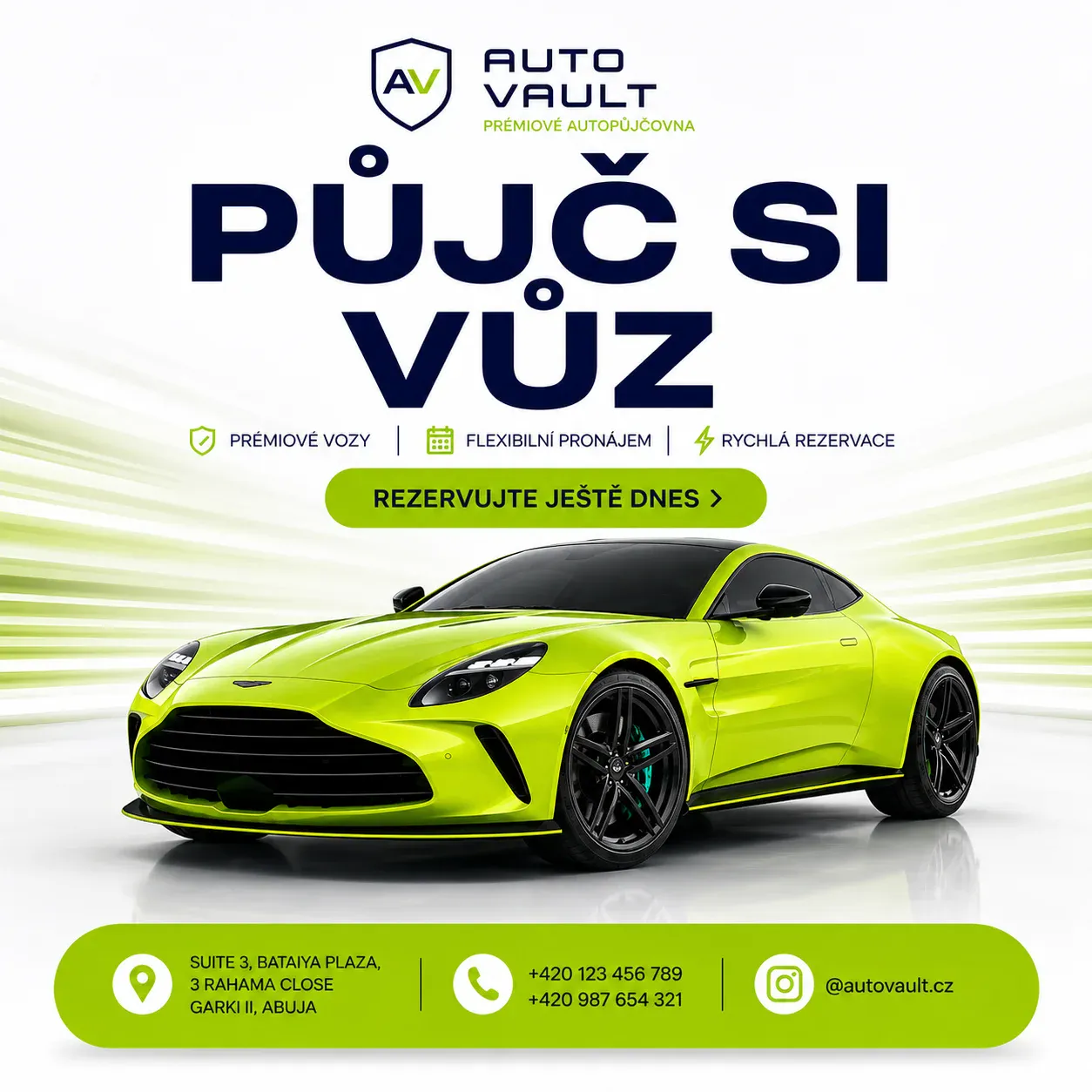 Akviziční kampaň pro autopůjčovnu
